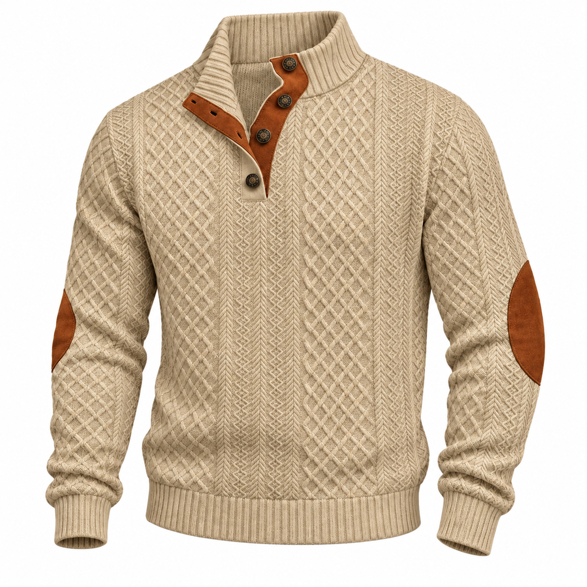 Button-Neck Sweater